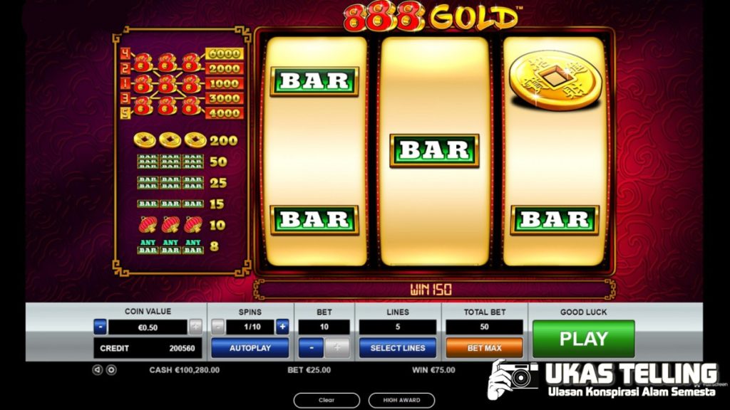 Tiga Angka Emas Berlipat di Permainan Slot Online 888 Gold!