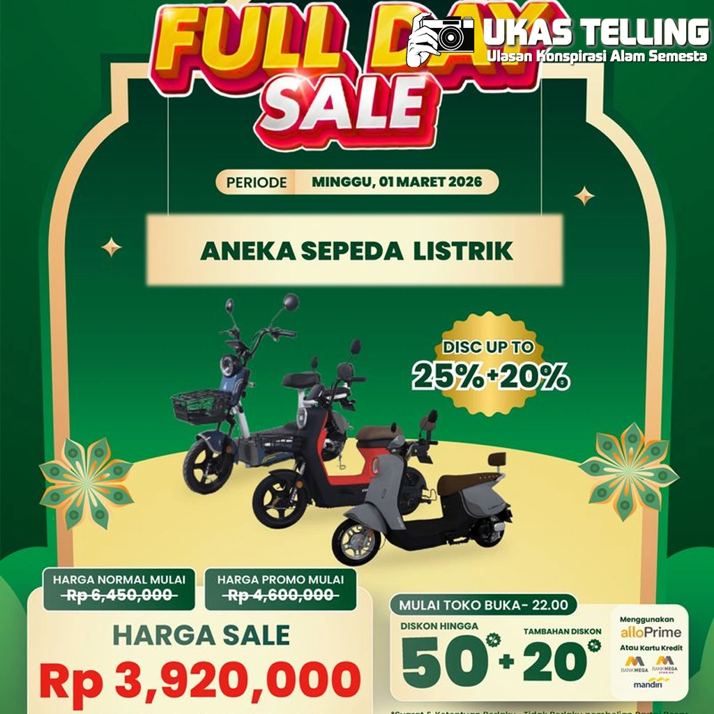 Sepeda Listrik? Transmart Diskon Gede 75%!